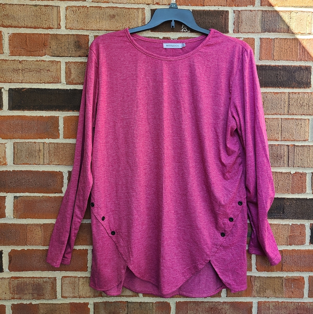 MissLook Pink Tunic Top